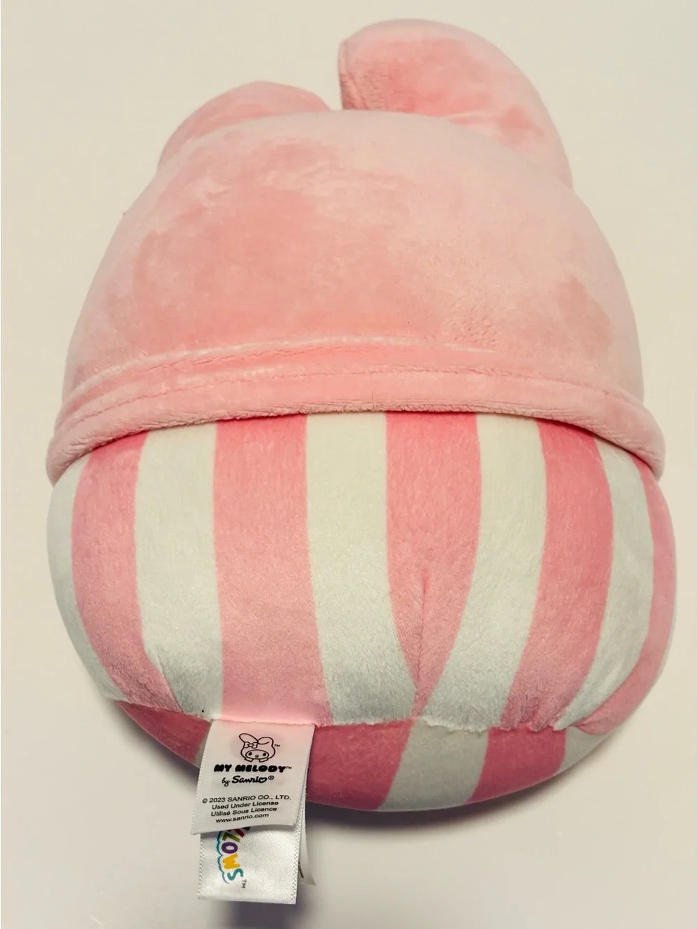 3 for$30 Sanrio My Melody Pink and White Striped Plush Pillow - Picture 2 of 9
